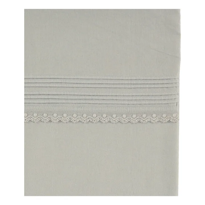 Bettdeckenbezug aus besticktem Baumwollpopeline | Grau- Produktbild Nr. 2