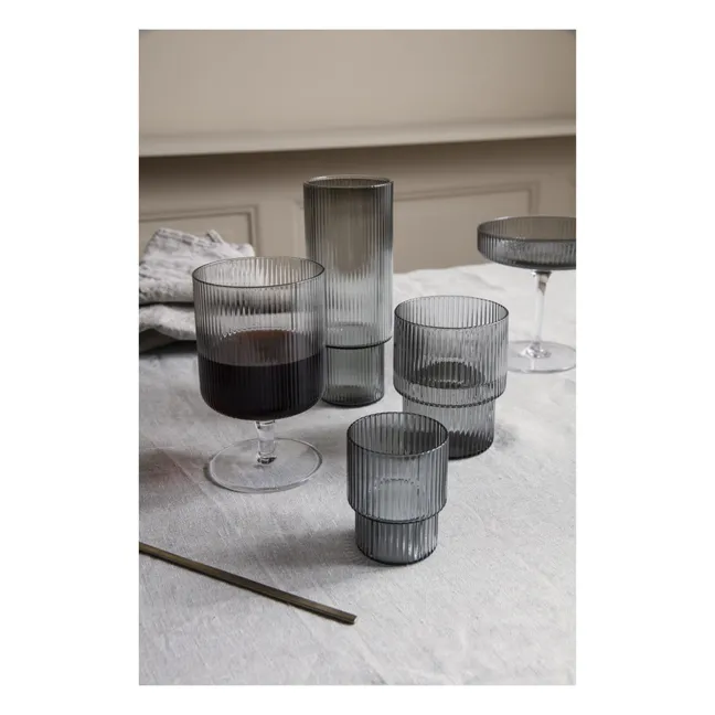 Ripple Wine Glasses - Set of 2 | Grey