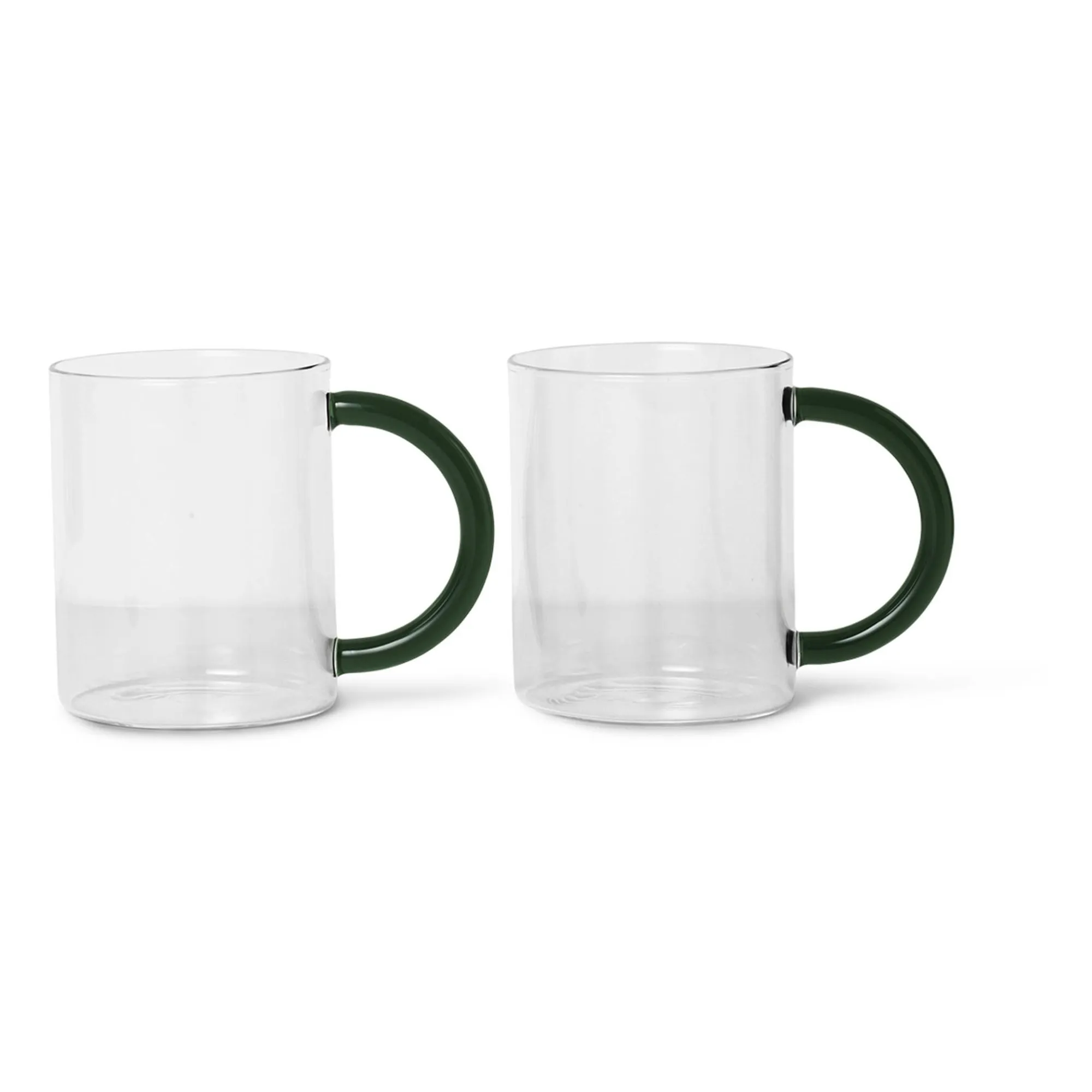 Ferm Living Transparent Still Glass Mugs - Set Of 2