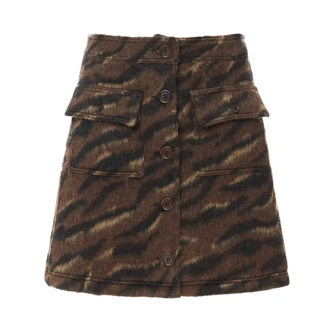 Jupe Jacquard Tigre | Brun