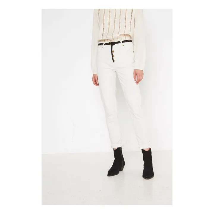 Pantalon Velours Desert | Blanc- Image produit n°2