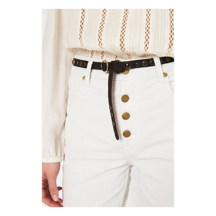 Pantalon Velours Desert | Blanc- Image produit n°3