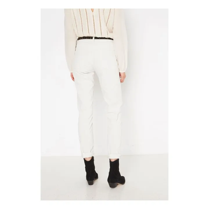 Pantalon Velours Desert | Blanc- Image produit n°4