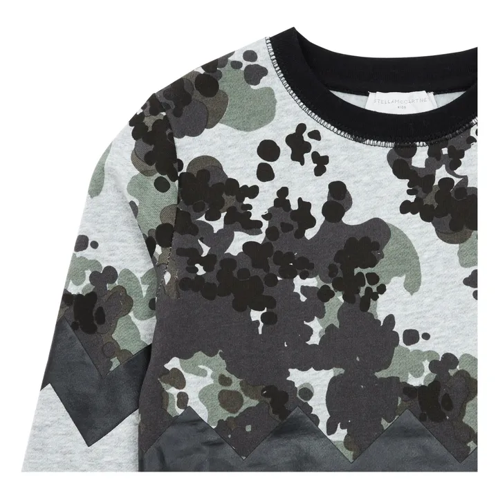 Felpa cotone bio camouflage | Grigio chiné- Immagine del prodotto n°1