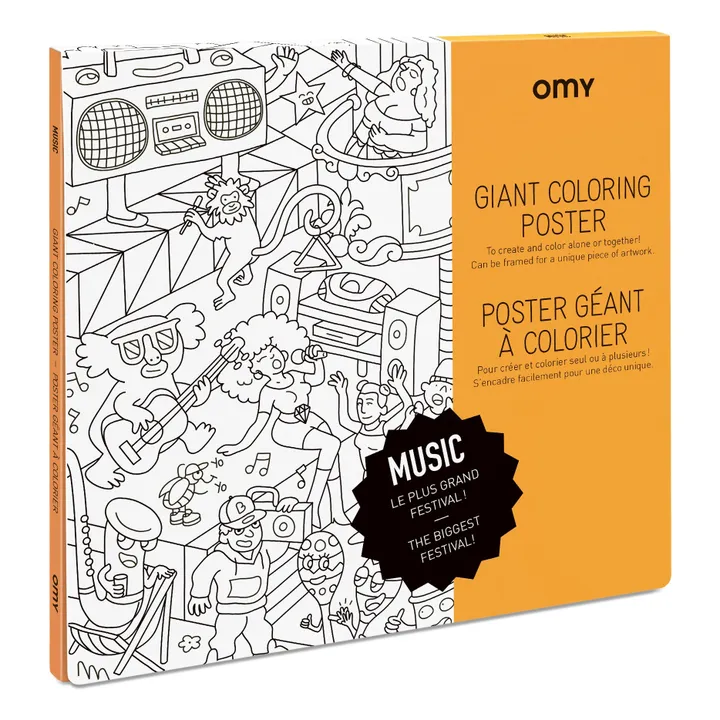 Póster para colorear Música- Imagen del producto n°0