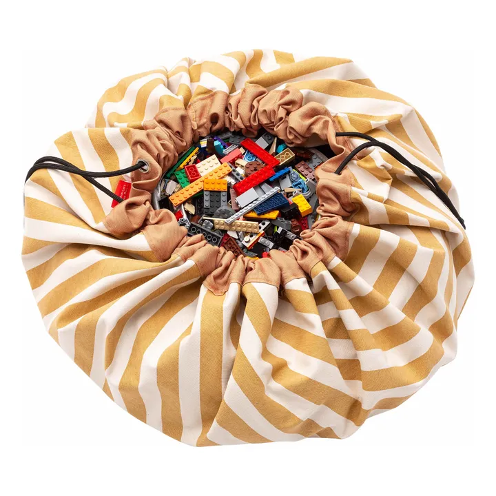 Bolsa/Alfombra de juego - Rayas | Amarillo Mostaza- Imagen del producto n°0