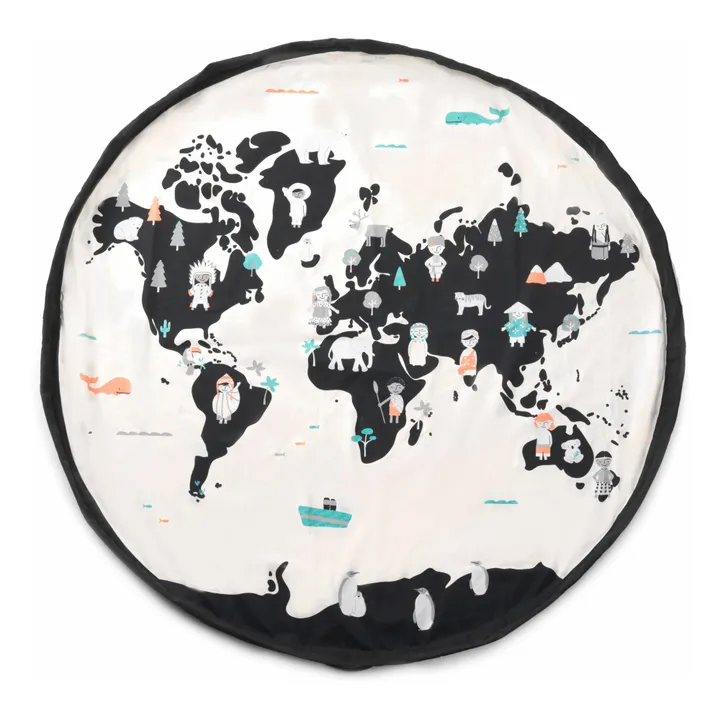 World Map Play Mat/Storage Bag | White- Product image n°0