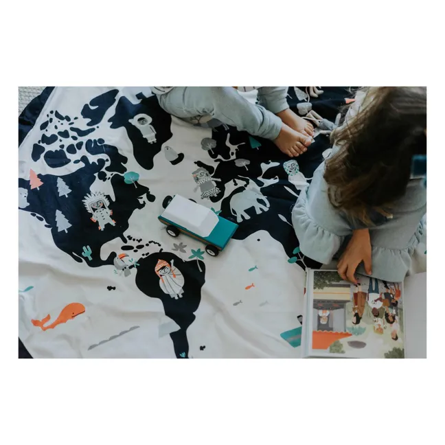 Sac / Tapis de jeu Noomad  - Carte du Monde | Blanc