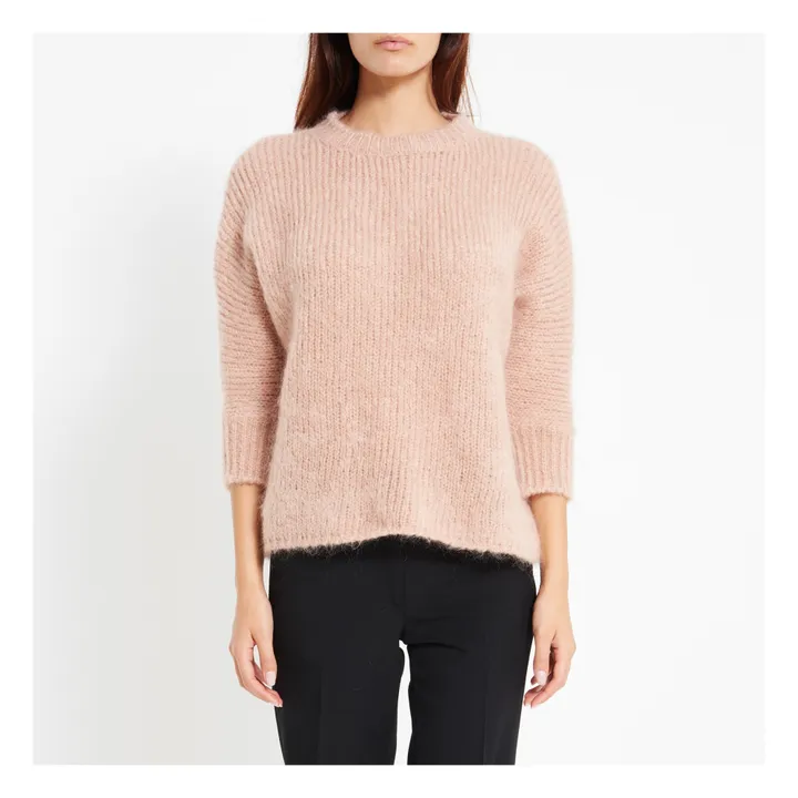 Short Mohair Jumper | Pale pink- Product image n°2