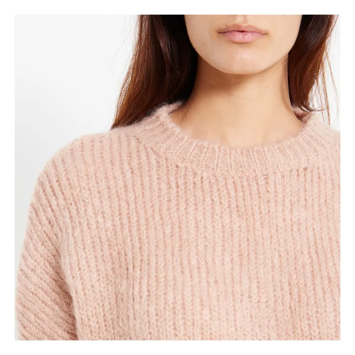 Short Mohair Jumper | Pale pink- Product image n°4