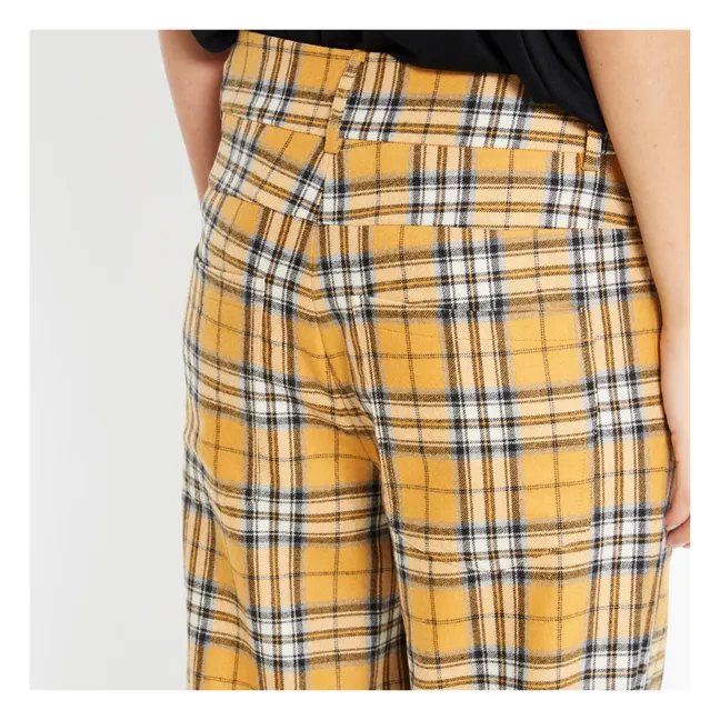 Jarvis Check Trousers | Mustard