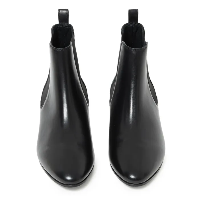 n°66 Leather Ankle Boots | Black- Product image n°3