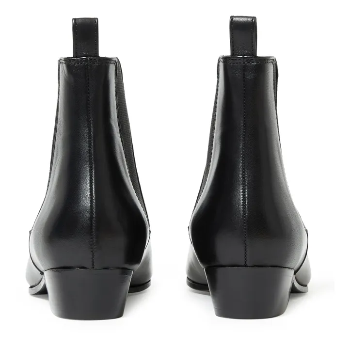 n°66 Leather Ankle Boots | Black- Product image n°4