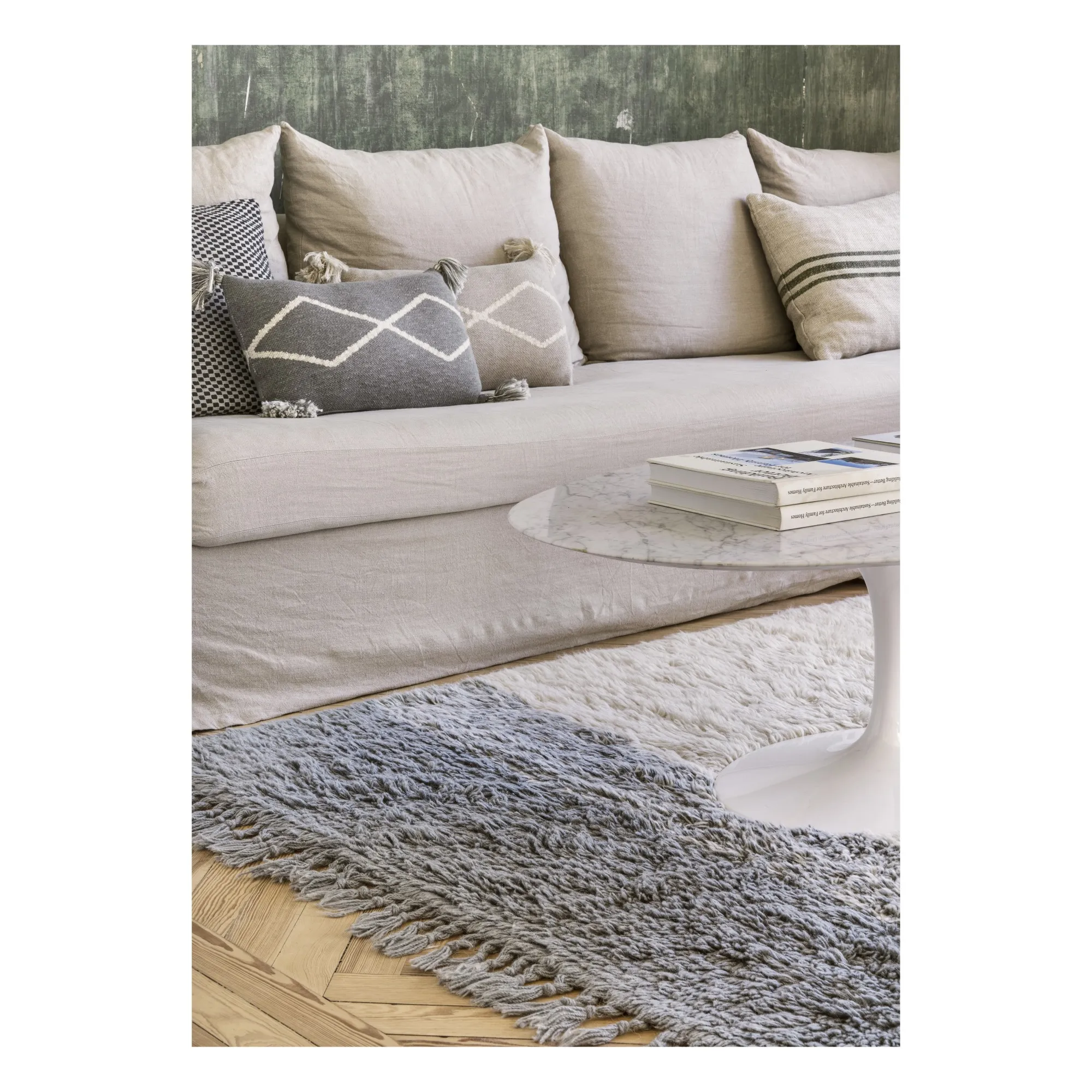 Tapis en laine Into the Blue | Bleu- Image produit n°1
