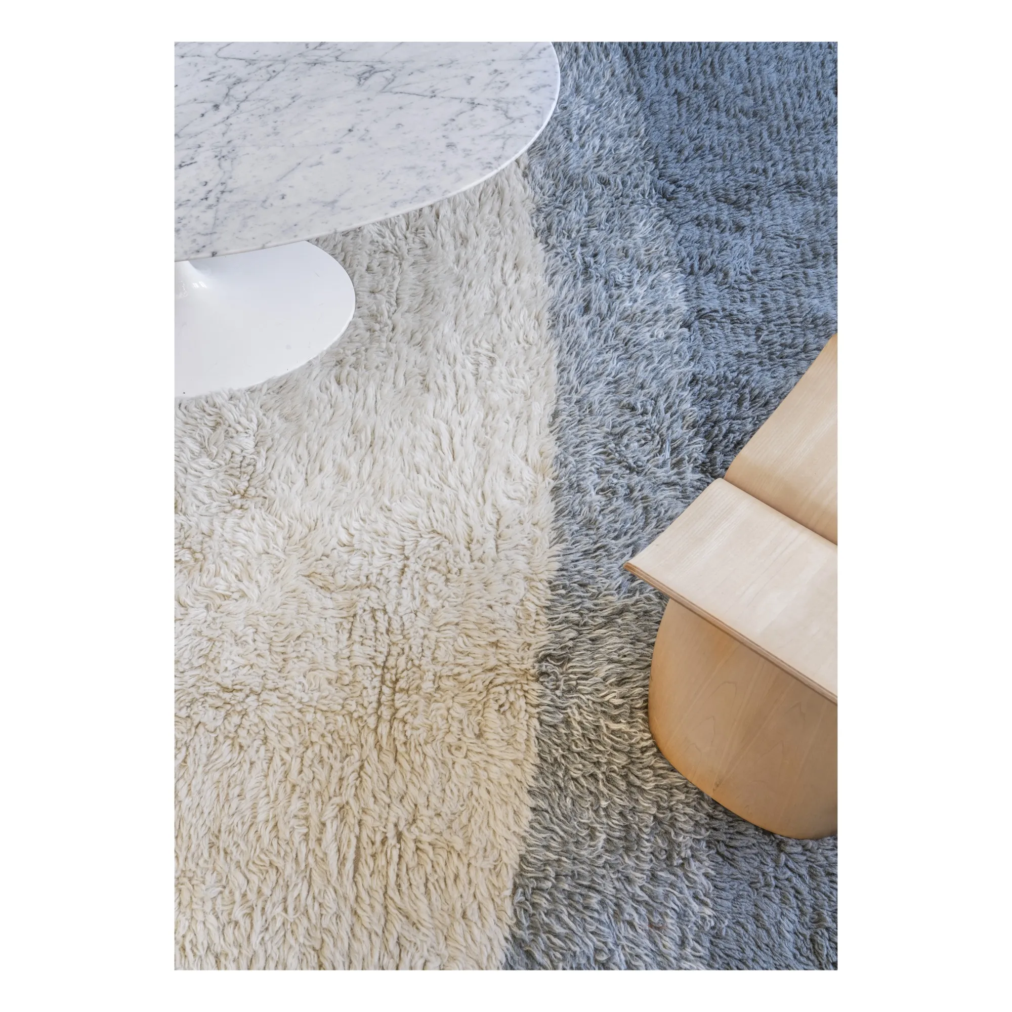 Tapis en laine Into the Blue | Bleu- Image produit n°3