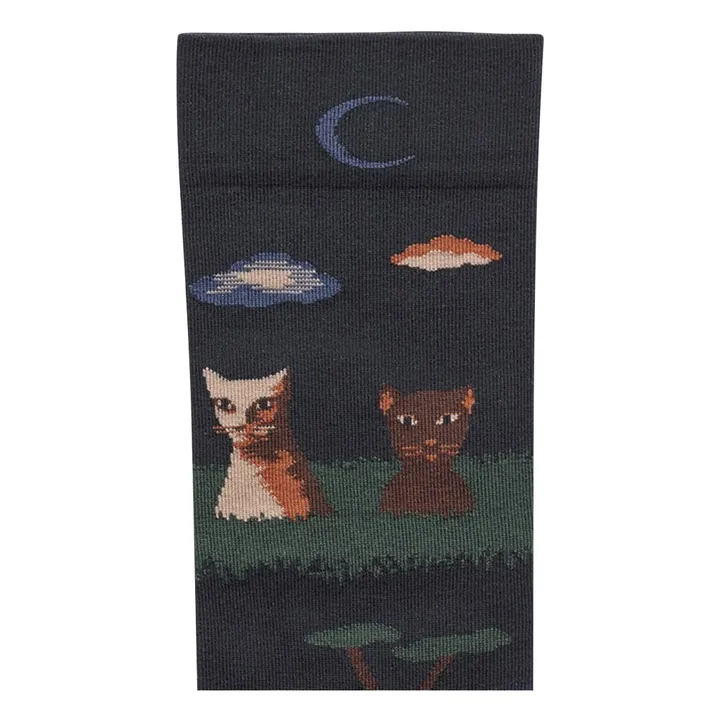 Calcetines gato | Azul Noche- Imagen del producto n°1