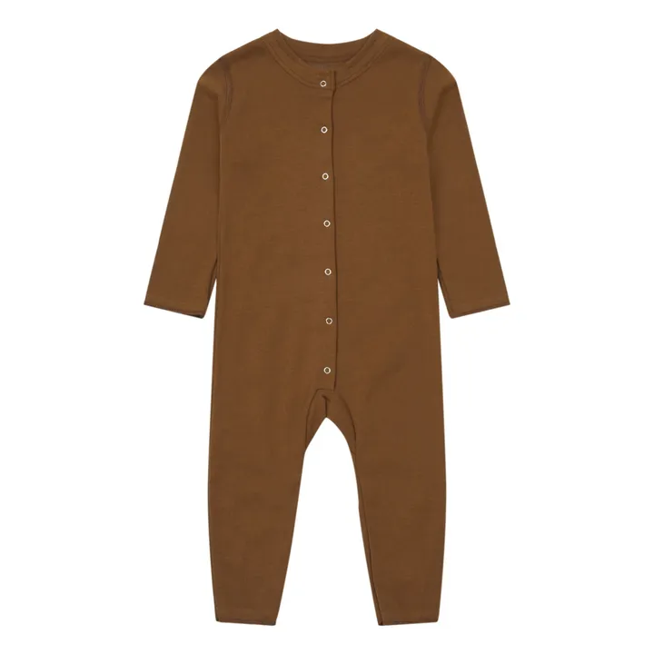 Noor Organic Cotton Jumpsuit | Brown- Product image n°0