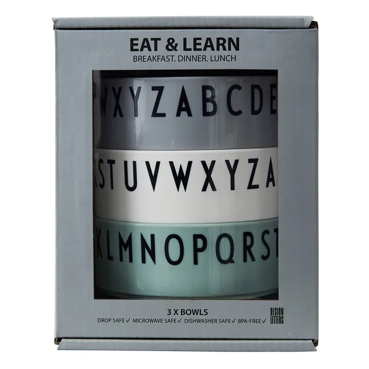 Cuencos alfabeto - Set de 3 | Verde Almendra- Imagen del producto n°2