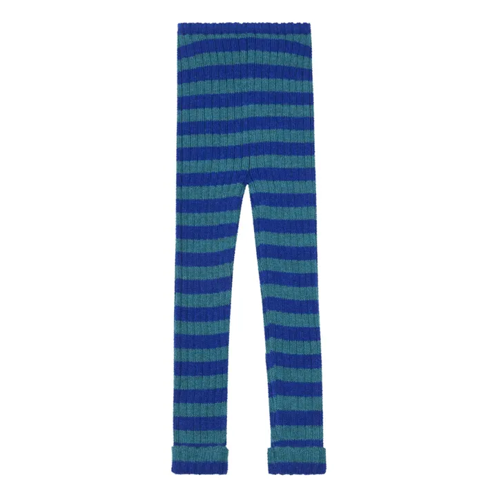 Pantalone a righe con coste baby alpaca | Blu reale- Immagine del prodotto n°0
