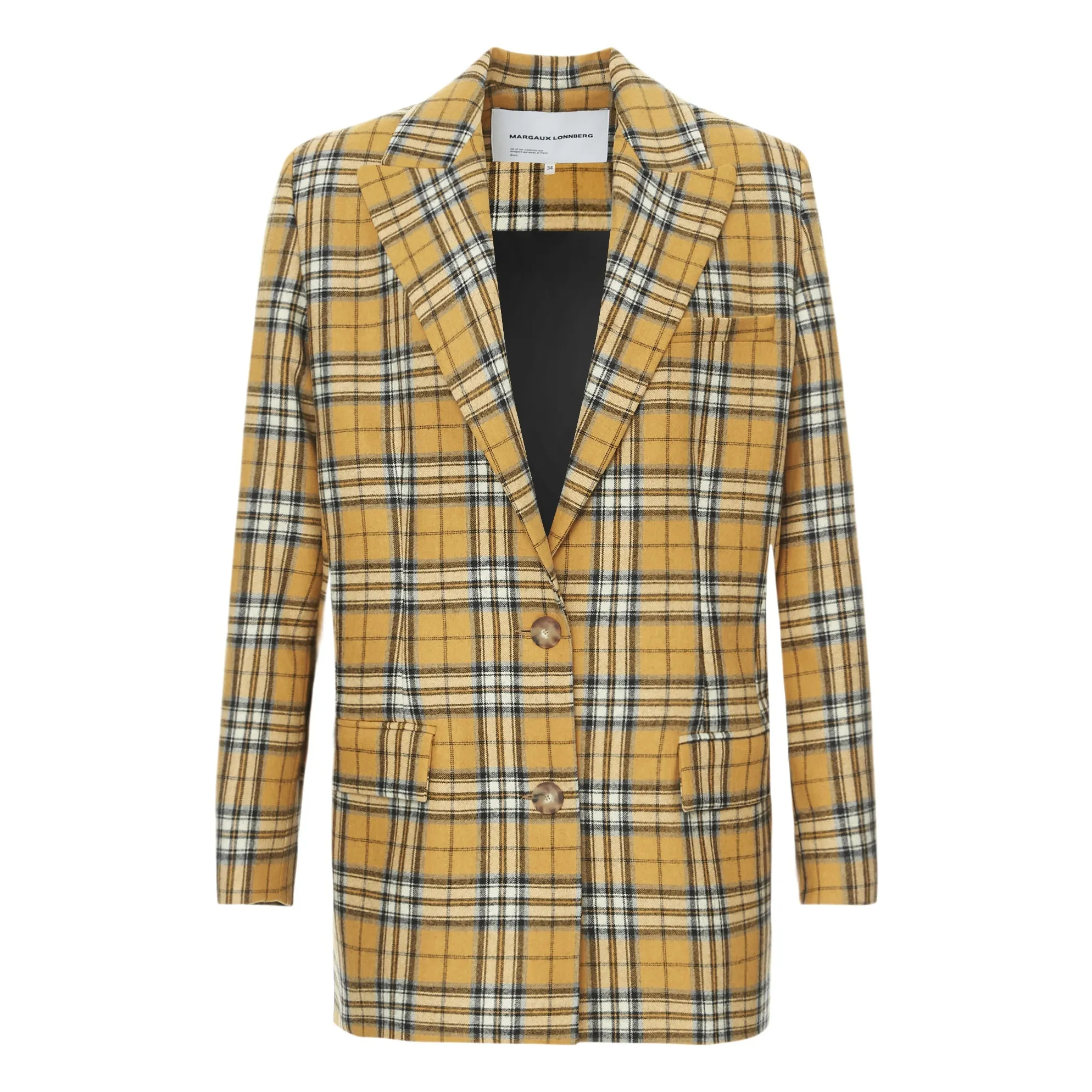 Margaux Lonnberg Mustard Hopper Check Jacket