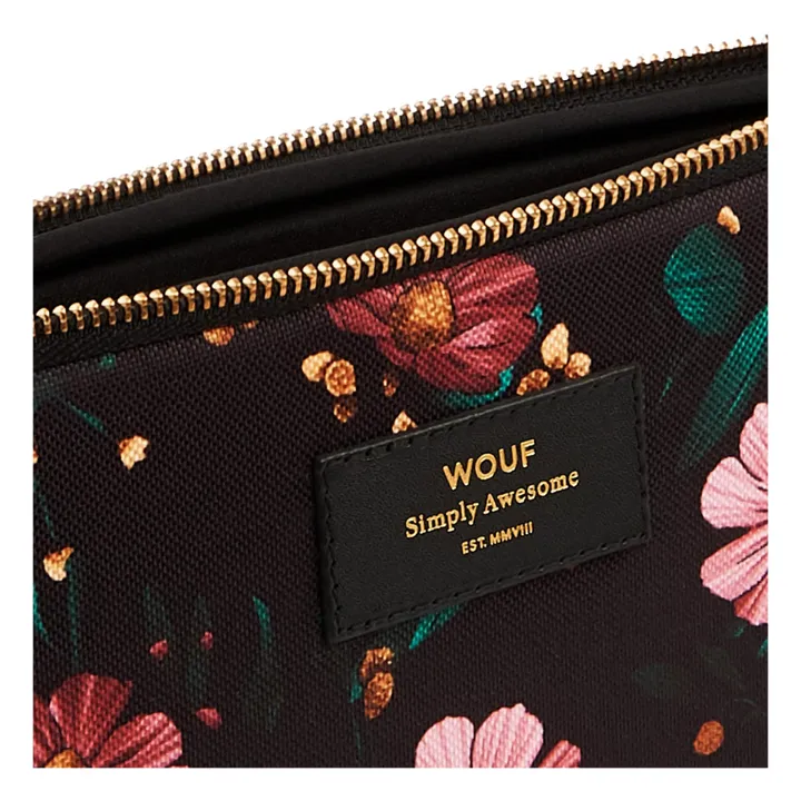 Black Flowers Canvas iPad Case- Product image n°2