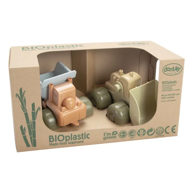 Camión excavadora de bioplástico