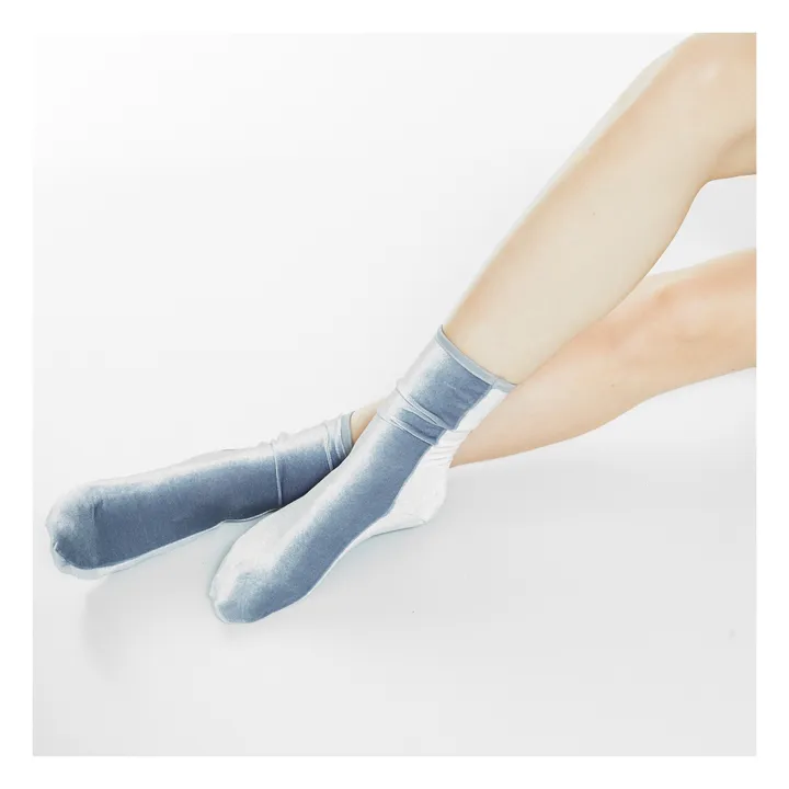 Samt-Socken Ankle | Silber- Produktbild Nr. 2