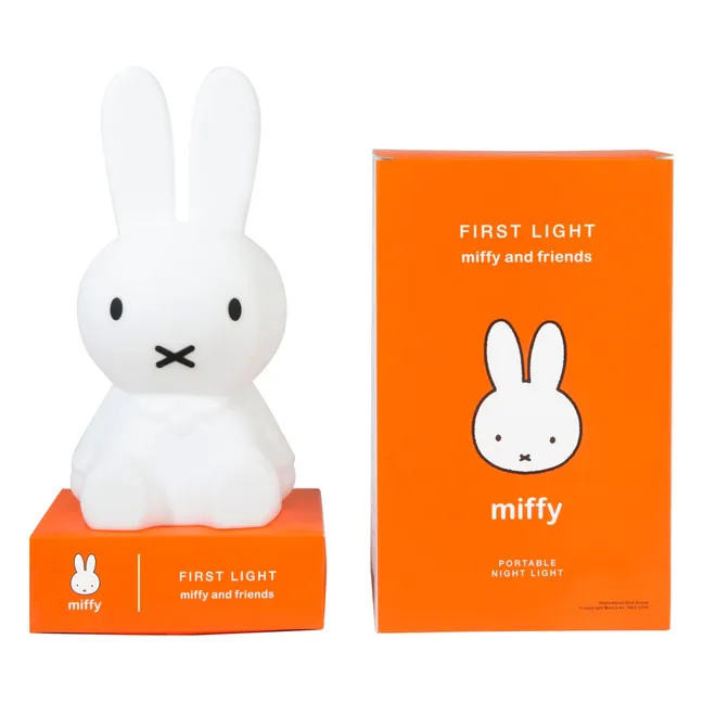 Lampada notturno Miffy in silicone soffice | Bianco