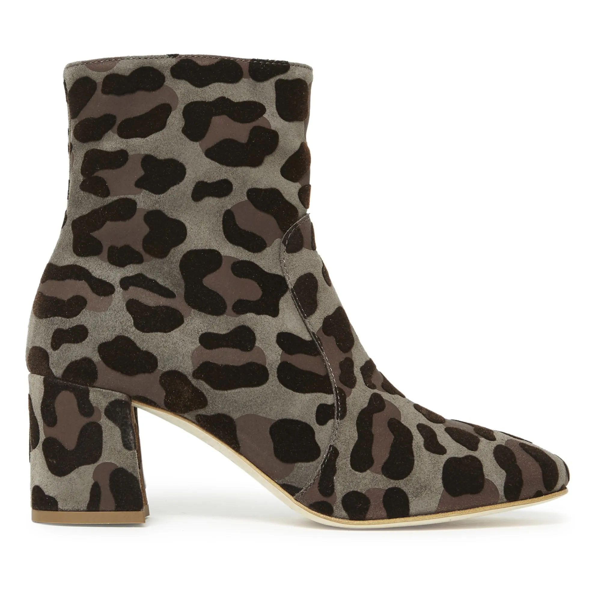 Anniel Leopard Ankle Boots Grey Smallable