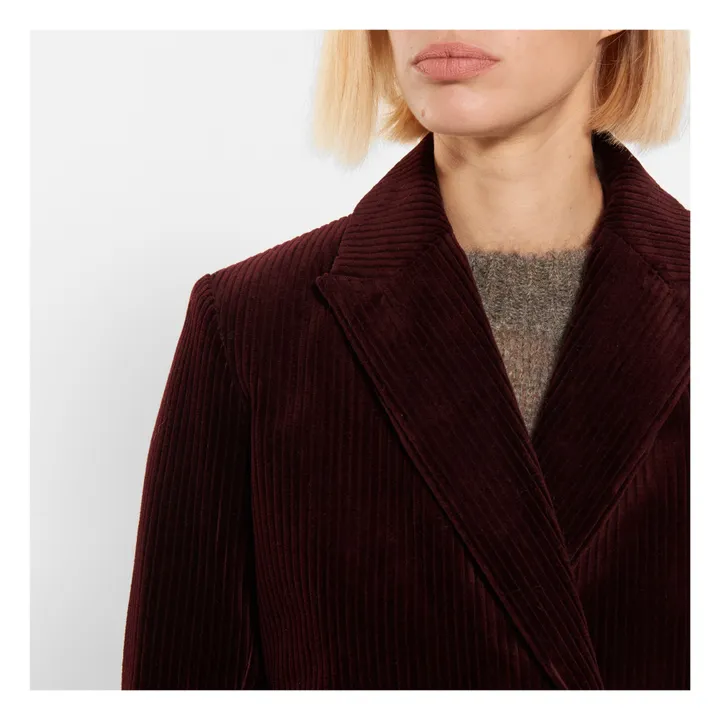 Tempo Velvet Jacket | Burgundy- Product image n°9