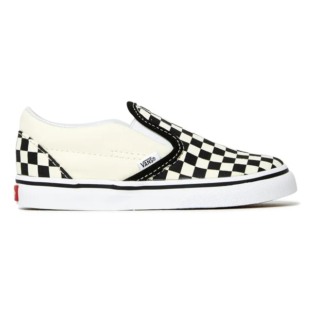 Checkerboard Classic Slip-On Shoes | White