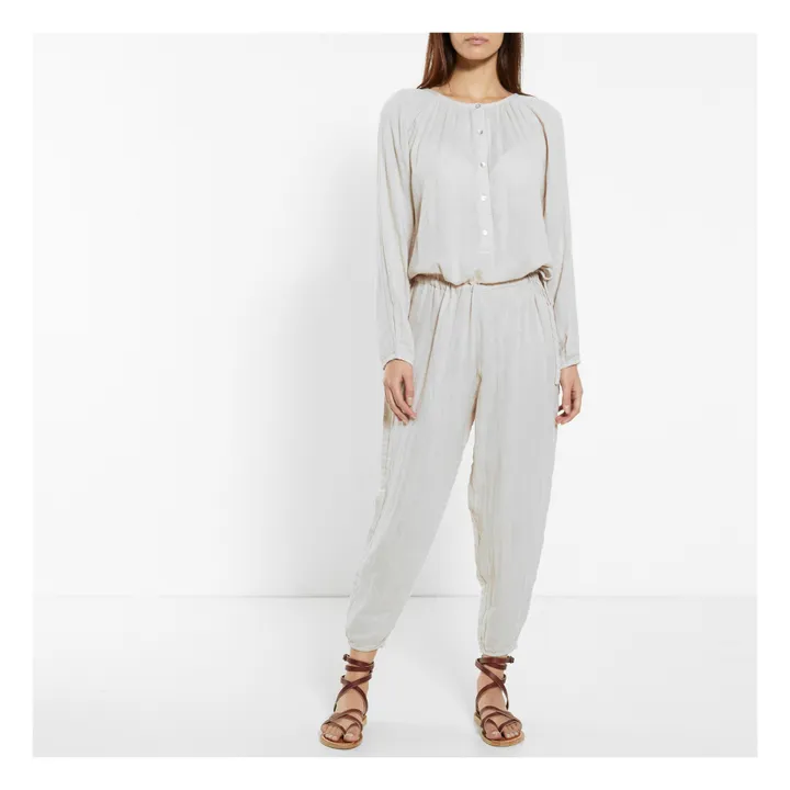 Naia Buttoned Jumpsuit - Women's Collection | Powder pink- Product image n°1