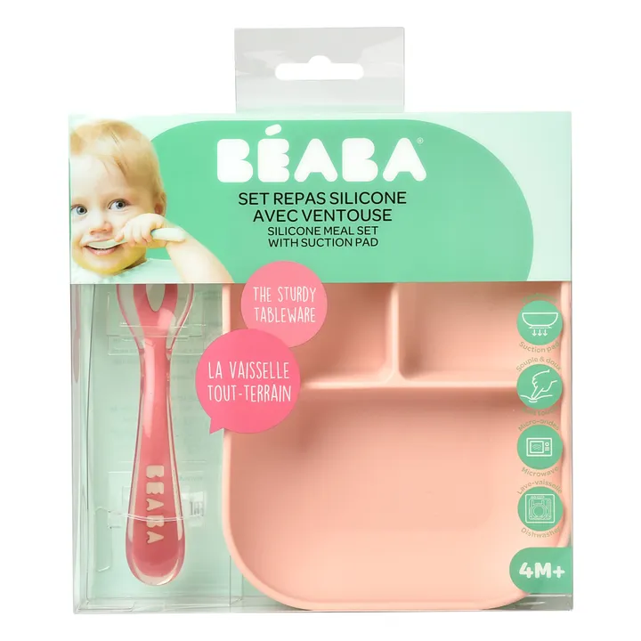 Coffret repas en silicone | Rose- Image produit n°3