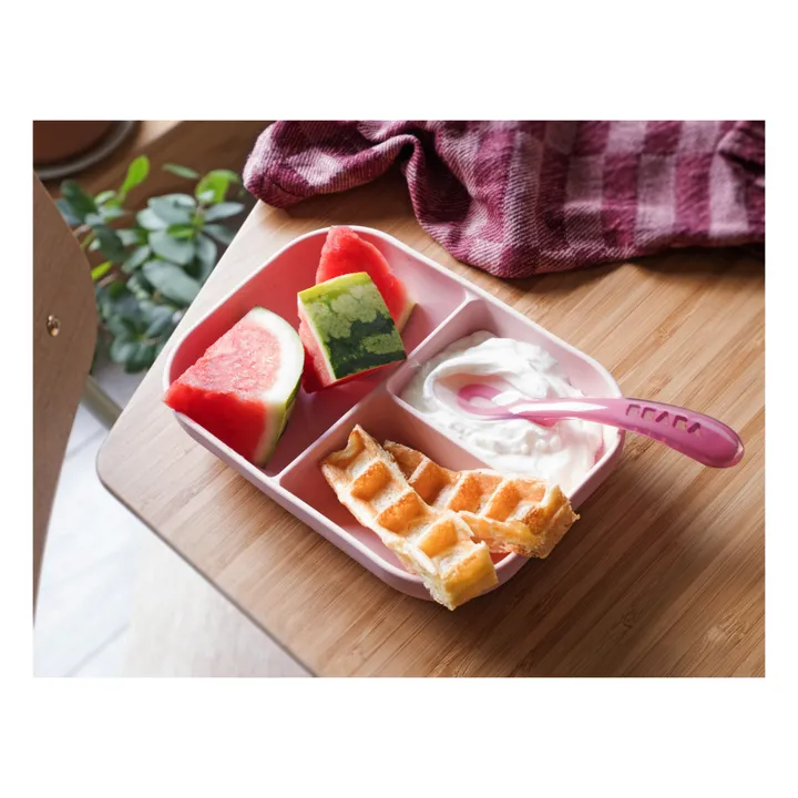 Coffret repas en silicone | Rose- Image produit n°1