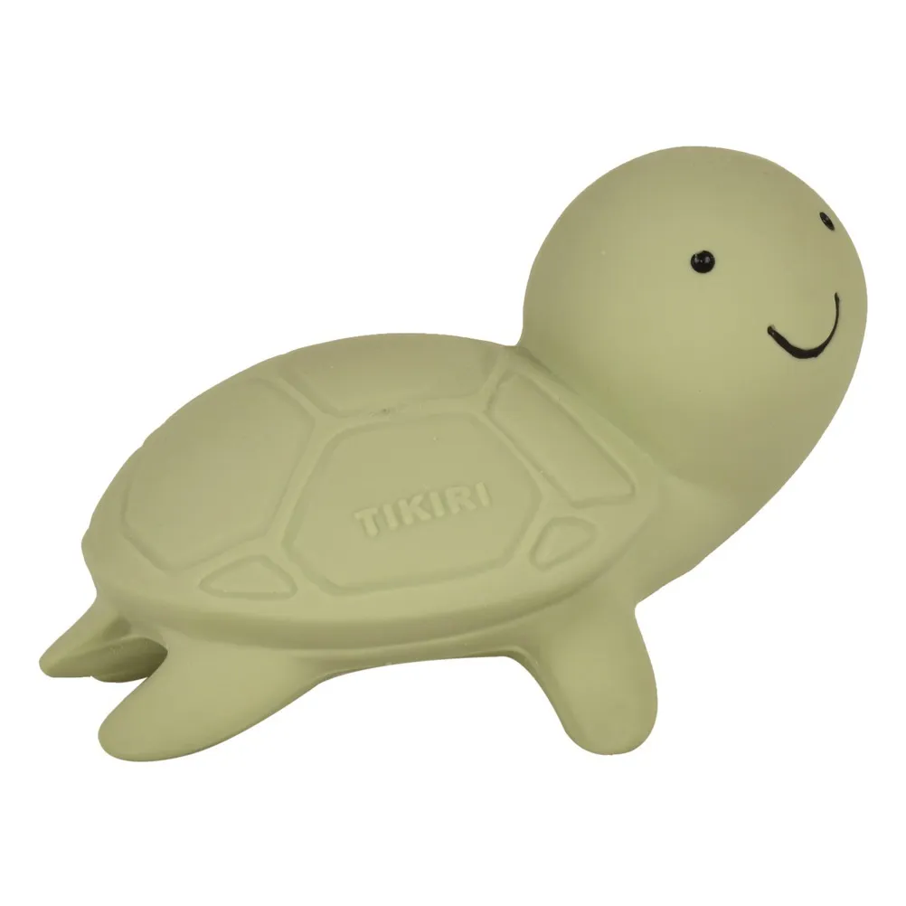 Tikiri - Natural Rubber Turtle Bath Toy - Green