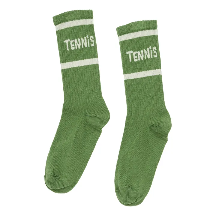 Calcetines Tennis Algodón Bio | Verde- Imagen del producto n°0