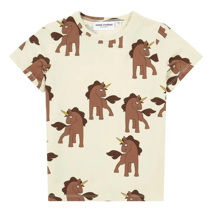 Camiseta Unicornios Algodón Bio | Crudo- Imagen del producto n°0