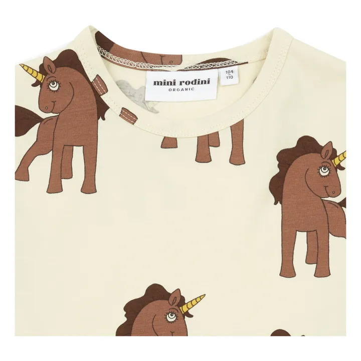 Camiseta Unicornios Algodón Bio | Crudo- Imagen del producto n°3