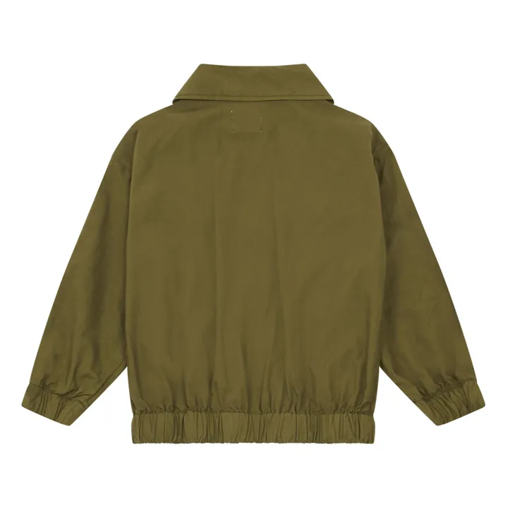 Walnut organic cotton jacket | Khaki- Product image n°4
