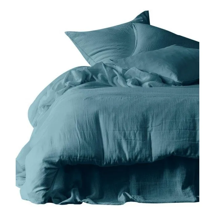 Dili Cotton Voile Pillowcase | Prussian Blue- Product image n°1