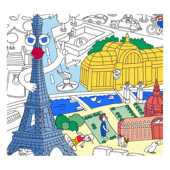 Giant Paris Colouring-in Poster