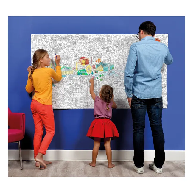 Póster gigante para colorear París