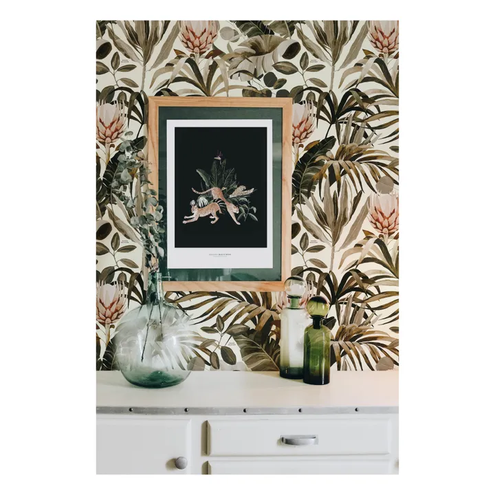 Jungle N°22 A4 Poster | Navy blue- Product image n°1