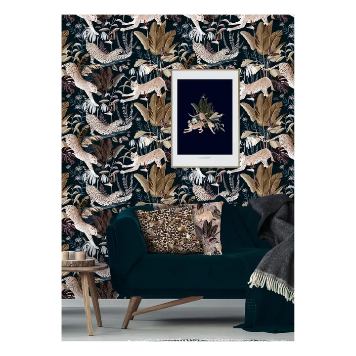 Jungle N°22 A4 Poster | Navy blue- Product image n°2