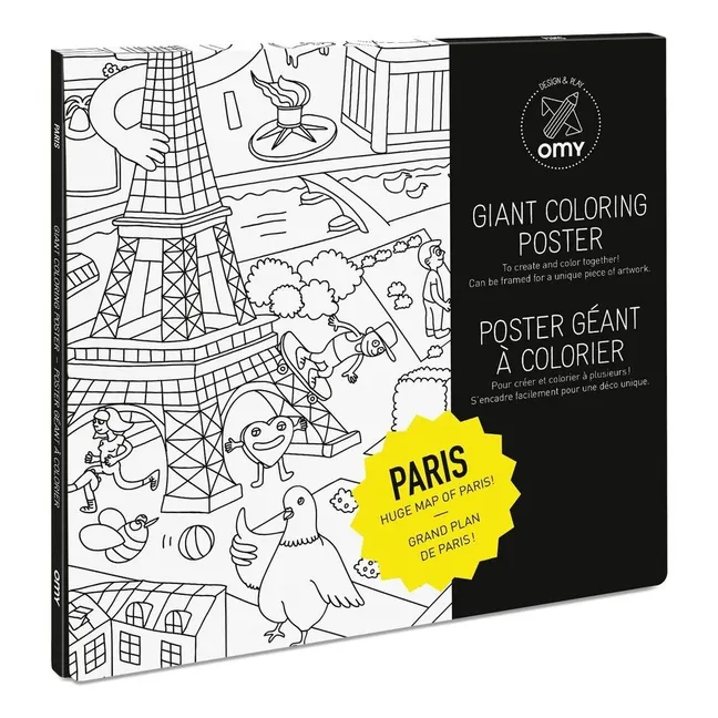 Giant Paris Colouring-in Poster