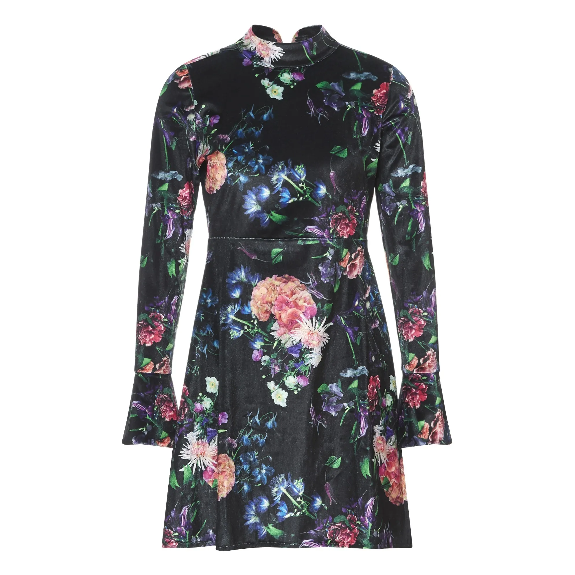 Fête Impériale Black Gipsy Velvet Dress