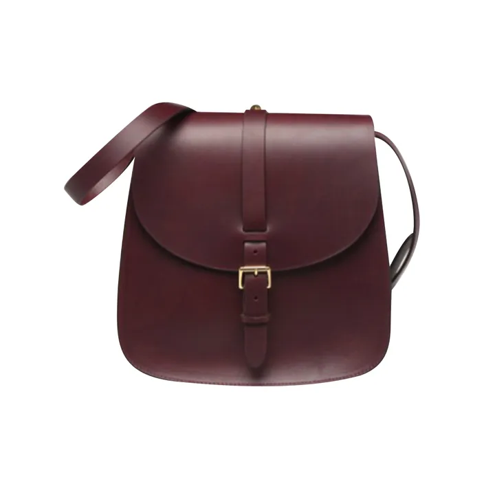 Sab Large Leather Bag | Burgundy- Product image n°0