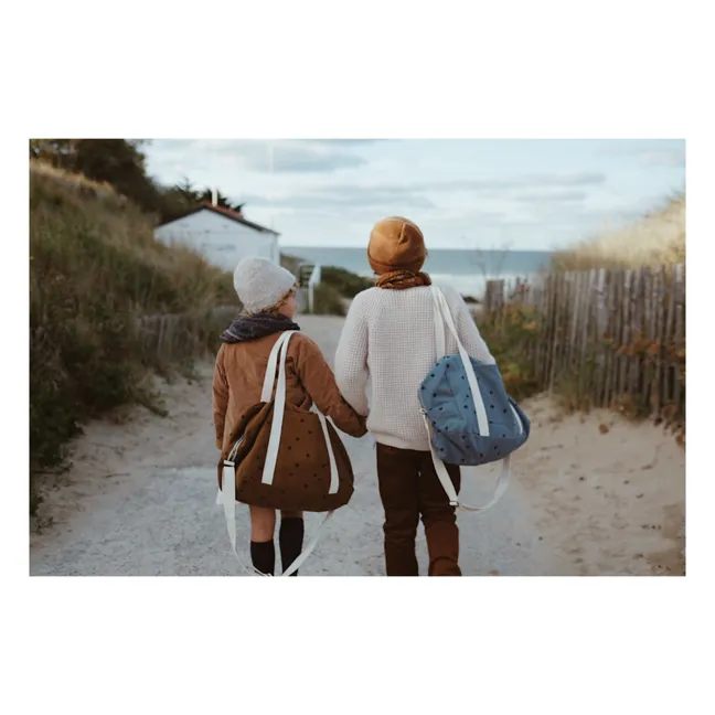 Sac à langer Raphaël imprimé cœurs | Brun roux