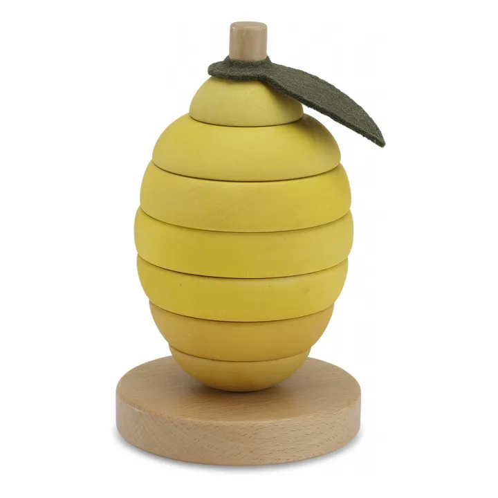 cubo impilabile limone in legno  | Giallo limone- Immagine del prodotto n°0