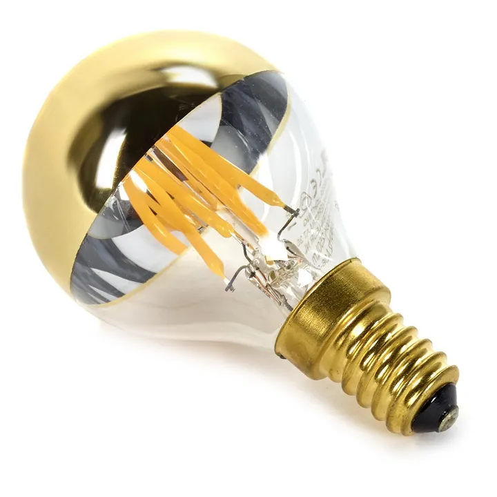 LED-Glühbirne hochglanzpoliert gold E14 für Wandleuchte | Gold- Produktbild Nr. 0